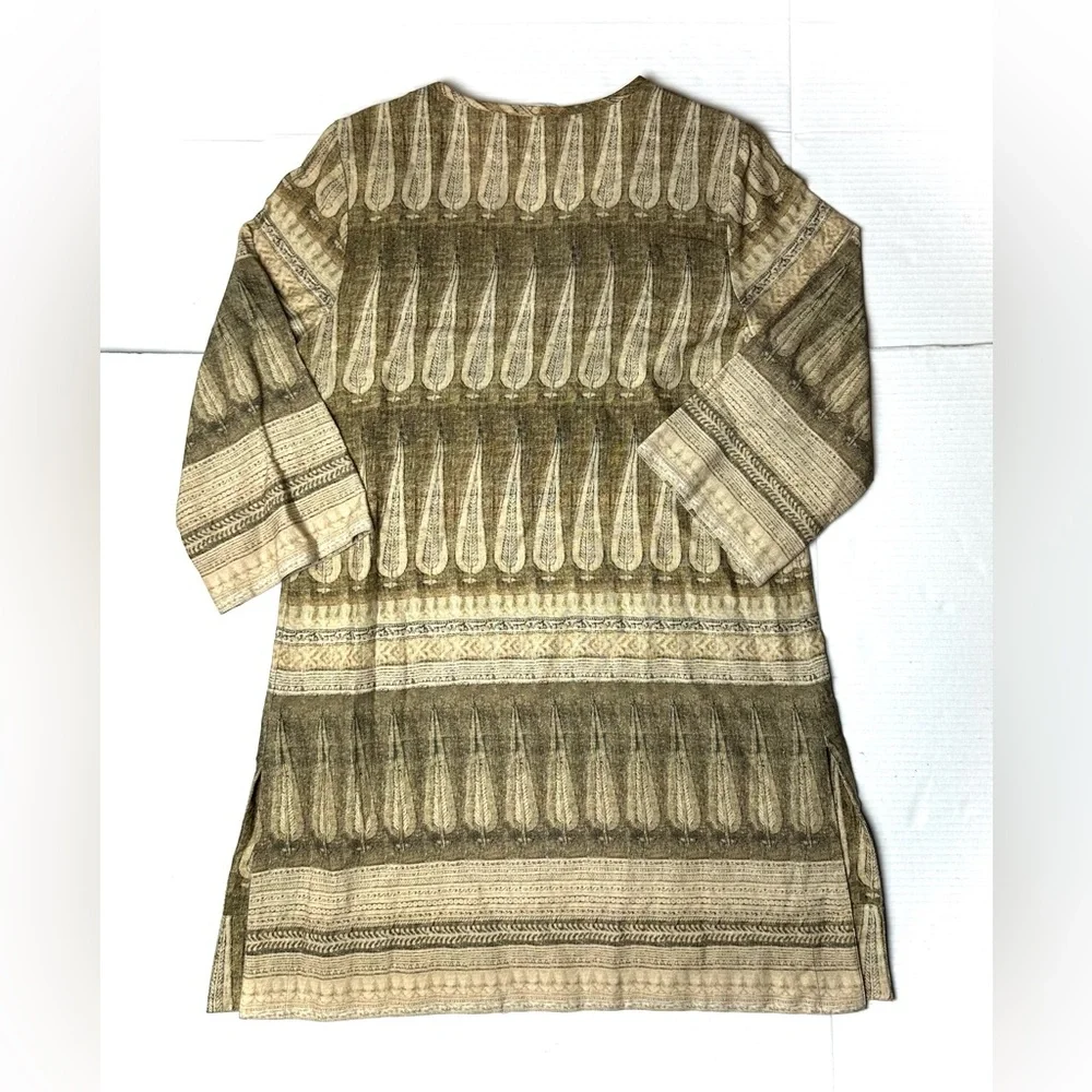 Soft Surroundings Women's Long Sleeve Beaded Tunic Size‎ XS Boho Hippie Artsy